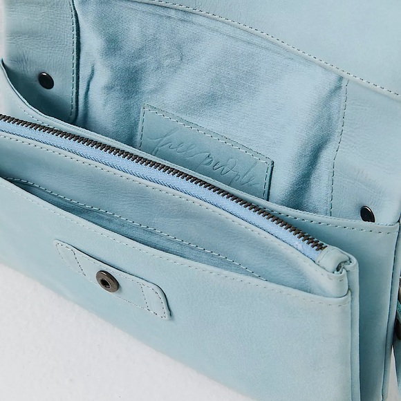 NEW Free People The Traveler Wallet In Swan Lake Blue - Picture 4 of 14